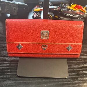 MCM Scarlet Leather wallet